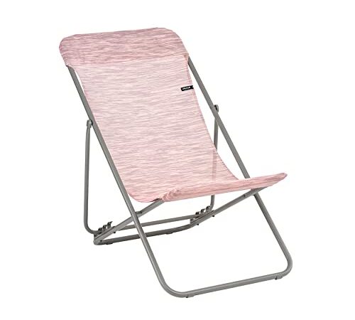 Lafuma LFM5023-9528 - Chaise longue, Pliable et réglable, Transatube 2, Velio, Couleur: Aube - 83x56x94 cm