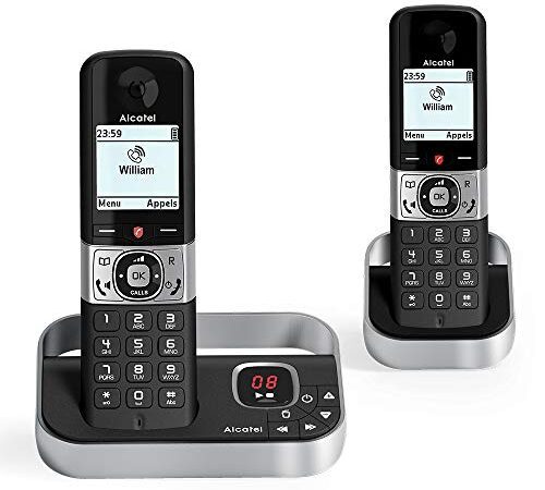 Alcatel F890 voice duo noir EU Telephone sans fil repondeur avec combine supplementaire. Blocage d'appel premium