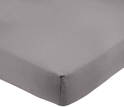 Amazon Basics Drap-housse en microfibre Gris foncé 160 x 200 x 30 cm