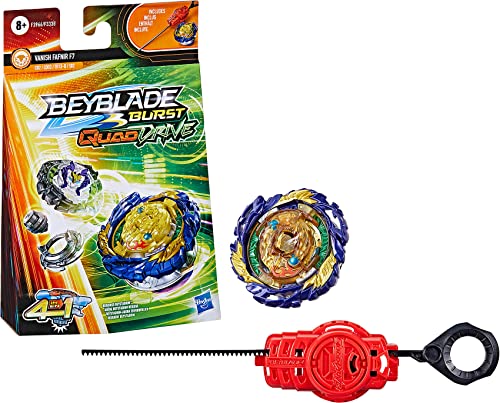 Beyblade Burst QuadDrive, Starter Pack avec toupie Vanish Fafnir F7 et Lanceur, Jouet pour Enfants