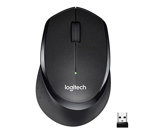 Logitech M330 Silent Plus Souris Sans Fil, Récepteur Nano USB 2,4GHz, Résolution Capteur Optique 1000 ppp, Pile Durée 2 ans, Compatible PC, Mac, Ordinateur Portable, Chromebook - Noir