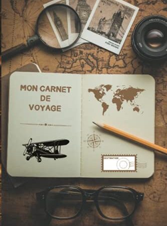 Mon carnet de voyage: Carnet de voyage à remplir - Sauvegarder les souvenirs de vacances - 116 Pages - Version Couleur- Existe en version noir et blanc - idée cadeau