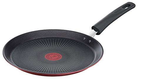 Tefal Daily Chef Poêle à crêpe 25 cm, Durable, Résistante, Facile à nettoyer, Revêtement antiadhésif, Thermo-Signal, Cuisine saine, Fabriquée en France, Induction G2733802, fabriqué en France