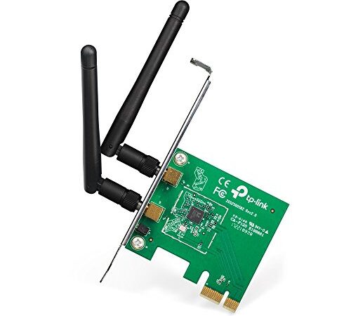 TP-Link Carte WiFi PC Adaptateur PCI Express (PCIe) N 300 Mbps avec Equerre Low Profile, Noir, TL-WN881ND