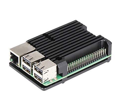 ZkeeShop Boitier en Aluminium Compatible pour Raspberry Pi 3 Model B，Pi 3 B+，Pi 2 Model B (ne Pas Inclure Raspberry Pi Board) (Without Fan)