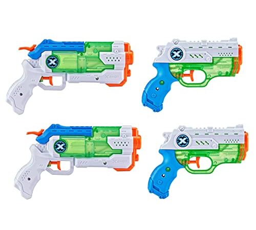 Zuru X-Shot 4 Pistolets à Eau Micro + 2 Nano, 11839, Fast-Fill Combo Pack