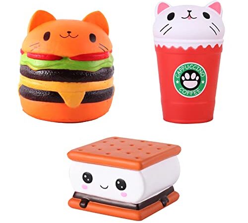 ANBOOR Lot de 3 tasses à café Kawaii pour chat - Pour enfants - Cadeau anti-stress