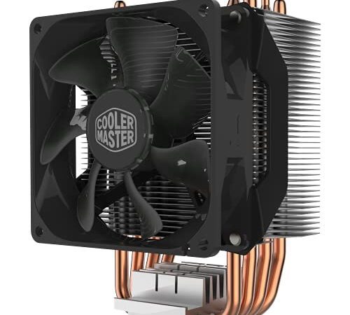 Cooler Master Hyper H412R Refroidisseur CPU Ventirad Low-Profile, Technologie Direct Contact, 4 Caloducs Cuivre, Radiateur Aluminium Compact, Ventilateur PWM 92mm, Compatible AMD & Intel