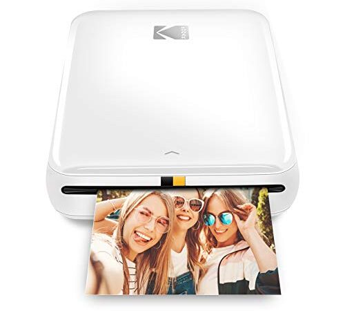 KODAK Step Imprimante ZINK Zero Ink mobile sans fil et application KODAK iOS et Android | Imprimez des photos autocollantes 5 x 7 cm - Blanc