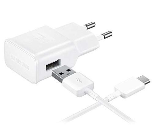 Samsung Chargeur d'origine EP-TA20EWE, Charge Rapide, USB Type C pour Galaxy S8, S8 + Plus, Note 8, Blanc, en Vrac