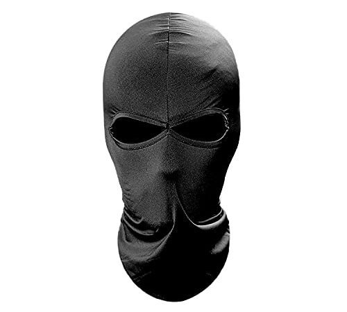 Balaclava Ski Moto Bike Masque Visage Léger Lycraspandex Doux Respirant Polyvalent Coupe-Vent Sports Chapeaux Doublure De Casque - Taille Unisexe Noir