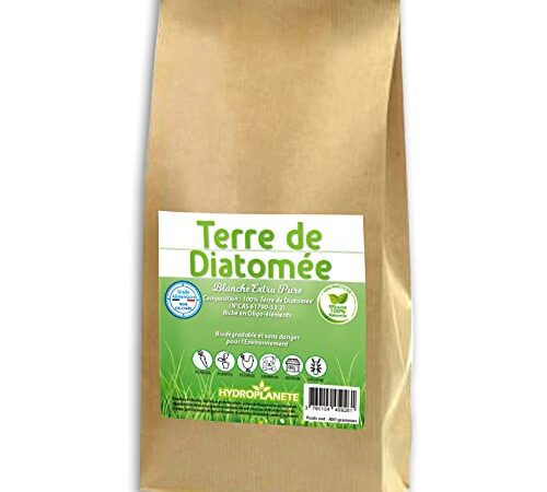 HYDROPLANETE Terre de Diatomée Blanche 400g 1kg 2kg 10kg 20kg - Grade Alimentaire, Haute pureté et Utilisable en Agriculture Biologique - Origine France (200g)