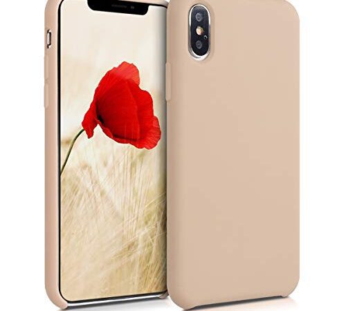 kwmobile Coque Compatible avec Apple iPhone XS Max - Housse de téléphone Protection Souple en TPU Silicone - Nacre