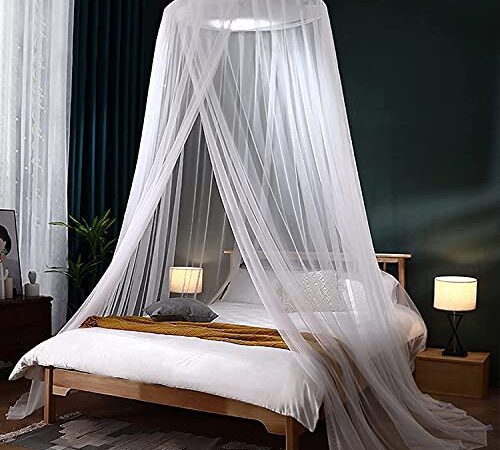 Moustiquaire de lit, Grand Moustiquaire pour lit, Moustiquaire Ciels De Lit pour Lit Simple King Size Ou Double, Moustiquaire De Lit Ciel De Lit Adapté à La Protection Contre Les Insectes (XL)