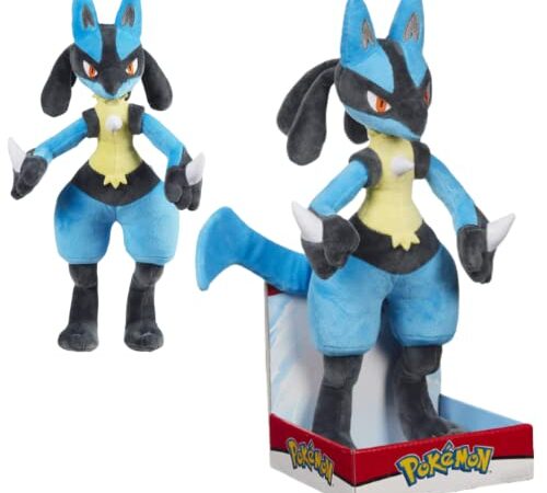 Pokemon Peluche Geante Lucario 30 cm – Jouet Nouvelle Vague 2022 – Peluche Licence Officielle