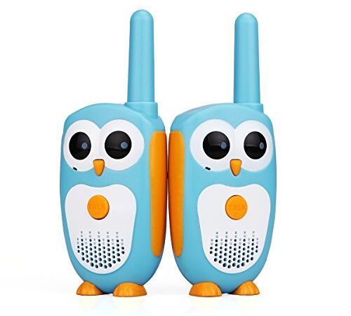 Retevis RT30 Talkie Walkie Enfant, Hibou Facile Petits Jouets, LED Yeux, 3-5 Ans Garçons Filles, Cadeaux Noël Jouets, Longue Portée, Camping Jeu Familial (2 Paires, Bleu)