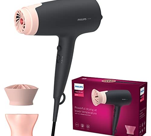 Sèche-cheveux Philips Séries 3000 avec l’accessoire ThermoProtect (Modèle BHD350/10)