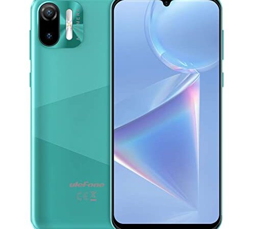 Smartphone Pas Cher, Ulefone Note 6 Android 11 6,1Pouce 32Go+1Go 128 Go Extensible 3300mAh Face ID 5MP Caméra 3G Telephone Portable Debloque Pas Cher Double Nano SIM(Vert)