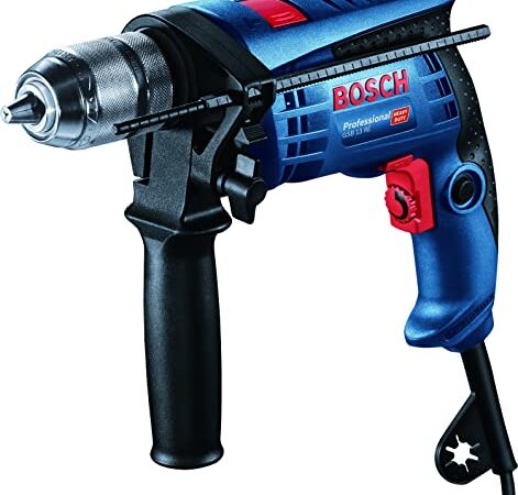 Bosch Professional Perceuse-visseuse à Percussion GSB 13 RE (600 W, avec Butée de Profondeur 210 mm, Mandrin Automatique 13 mm, boite carton)