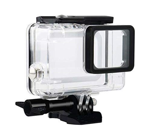 Flycoo Boîtier étanche pour GoPro Hero (2018) Hero 7 Black Hero 6 Hero 5 Caméra d'action, Caisson Plongée avec Vis de Fixation et Base, Protection sous-Marine 45M/148ft