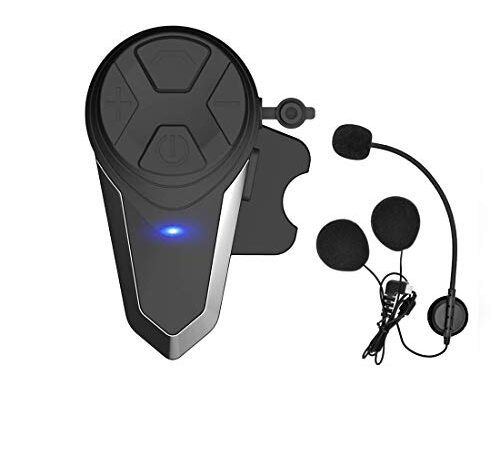 Kit Main Libre Moto, THOKWOK BT-S3 Intercom Moto 1000m Oreillette Bluetooth pour Casque Moto Ecouteur sans Fil