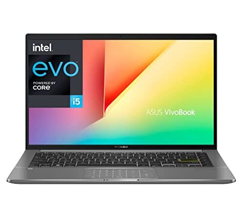 ASUS Vivobook S14 Evo S435EA-KC032W Ordinateur Portable Vert 14" FHD (Intel Core i5 1135G7, 8G RAM, 512G SSD PCIE, Windows 11, Technologie Numpad) Clavier AZERTY Français