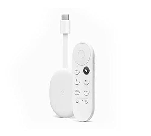 Chromecast avec Google TV (HD) - Lisez du Contenu en Streaming sur Votre téléviseur à l'aide de la Commande vocale - Films, séries HD, GA03131-IT, Neige