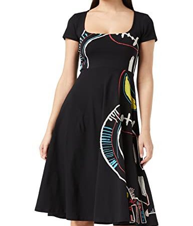 Desigual Femme Vest_roma Robe d contract e, Noir, L EU