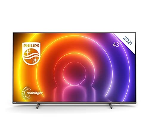 [Exclusif à Amazon] Philips 43PUS8106/12 Téléviseur LED 108cm 4K UHD HDR Android TV, Technologie Ambilight, Son Dolby Vision et Atmos cinématique