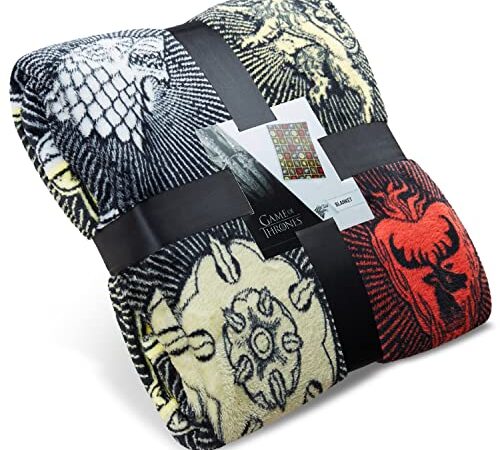 Game of Thrones Gifts Merchandise GOT Couverture super douce Motif Stark Lannister Targaryen Greyjoy Baratheon Tyrell Grande maison Symboles Westeros