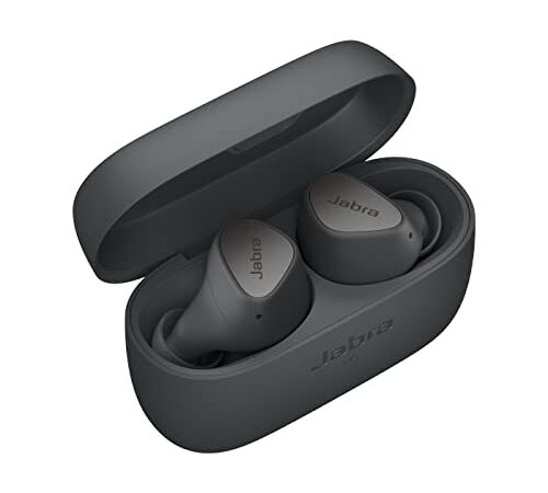 Jabra Elite 3 Écouteurs Bluetooth sans fil - Écouteurs True Wireless avec isolation du bruit - 4 microphones intégrés pour un son personnalisable et un mode Mono - Gris foncé