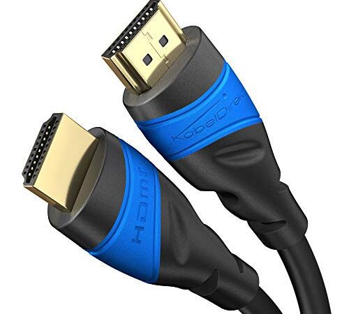 KabelDirekt – 5 m – Câble HDMI 4K (4K@60 Hz pour Une expérience Ultra-HD spectaculaire – High-Speed avec Ethernet, Compatible HDMI 2.0/1.4, Blu-ray/PS4/PS5/Xbox Series X/Switch, Noir)