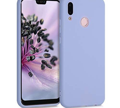 kwmobile Coque Compatible avec Huawei P20 Lite - Housse de téléphone Protection Souple en Silicone - Violet Pastel