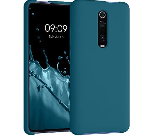 kwmobile Coque Compatible avec Xiaomi Mi 9T (Pro) / Redmi K20 (Pro) - Housse de téléphone Protection Souple en TPU Silicone - pétrole Mat