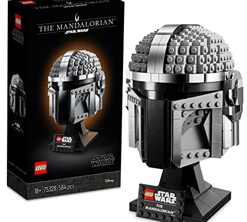 LEGO 75328 Star Wars Le Casque du Mandalorien Maquette de Collection à Construire, Décoration et Cadeau pour Adultes