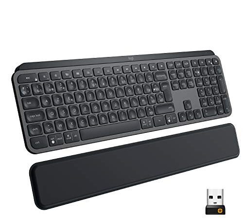 Logitech, MX Keys PLUS, Clavier Rétroéclairé sans Fil Avancé, Saisie Tactile Réactive, Rétroéclairage, Bluetooth, USB-C, Apple MacOS, Microsoft Windows, Linux, iOS, Android, Française AZERTY