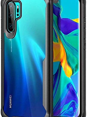 ORETECH Coque pour Huawei P30 Pro, Coque pour Huawei P30 Pro Housse Antichoc TPU Silicone Gel et Couvercle Arrière Transparent Bumper Coque Housse Etui pour Huawei P30 Pro Case-Noir