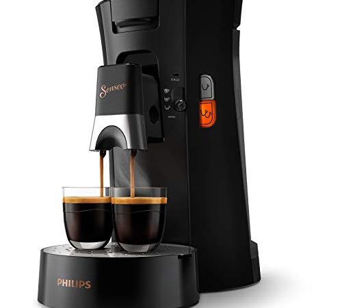 Philips Machine à Café à Dosettes Senseo Select Eco, Intensity Plus, Crema Plus, Fonction Memo, Noir