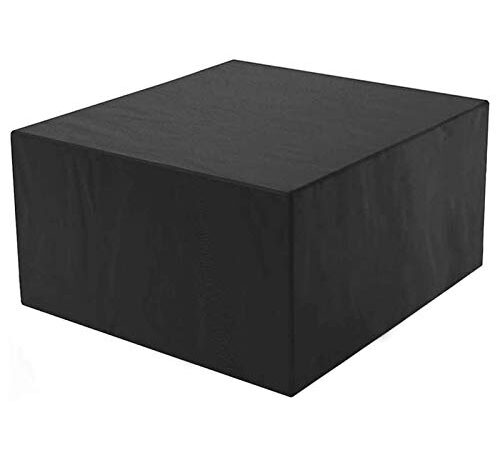 PROUH Couverture Bâche de Protection de Table, Bâche Couverture Jardin pour Meuble Chaises ImperméAble Au Vent Housse Mobilier À Toute épreuve Housse Salon de Jardin,Black,45x40x25 cm