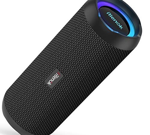 RIENOK Enceinte Portable Bluetooth aux Basses Renforcées, 30H, Bluetooth 5.3, 30W Enceinte Puissante, IPX7, AUX, TF Carte, pour Fêtes/Voyage/Extérieur