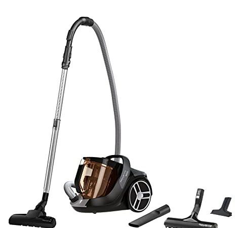 Rowenta Silence Force Cyclonic Aspirateur sans sac, Aspirateur traineau, Performant, Silencieux, Elégant, Capacité 2,5 L, Accessoirisés, Fabriqué en France RO7230EA