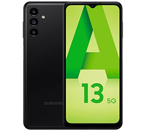 Samsung Galaxy A13 5G, Téléphone Portable Carte SIM Non Incluse, Écran 6,6" Infinity-V, Smartphone, 4 Go RAM, Stockage 64 Go, Batterie de 5 000 mAh, Téléphone 5G Noir, Android 12 [Version FR]