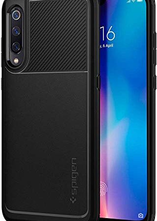 Spigen Rugged Armor Coque Compatible avec Mi 9 - Noir Mat