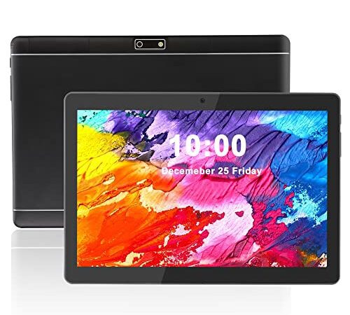 Tablette Tactile 10 Pouces, Veidoo 10.1 Android 10.0 Tablette PC, 3G WCDMA, 2Go RAM + 32Go ROM, Quad Core, 1280 * 800 HD IPS, Dual SIM, WiFi, GPS, Bluetooth, Dual Caméra, Type-c (Noir)