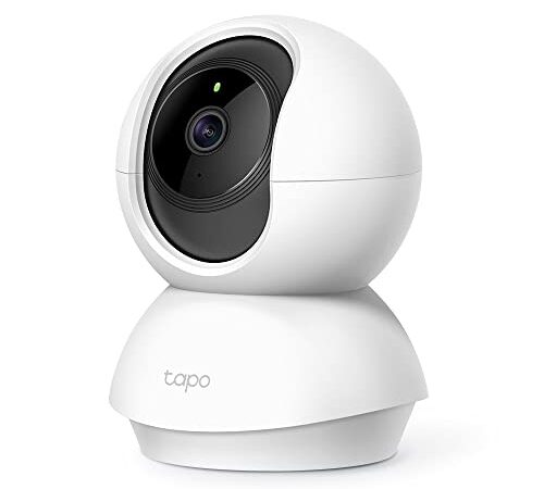 Tapo Caméra Surveillance WiFi intérieure 360° Tapo C200, FHD 1080P, vision nocturne, détection de mouvement, audio bidirectionnel, compatible avec Alexa et Google Assistant, pour Bébé/Animaux