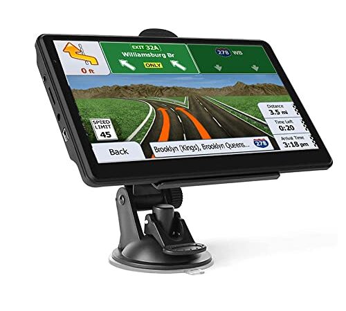 7 Pouce GPS Voiture,GPS Poids Lourds,Auto Navigation avec HD Écran Tactile,Multi-Languages Guidage Vocale 2022 Cartographie UK Europe Installée Mise à Jour Gratuite à Vie,pour Auto,Camion,Poids Lourd