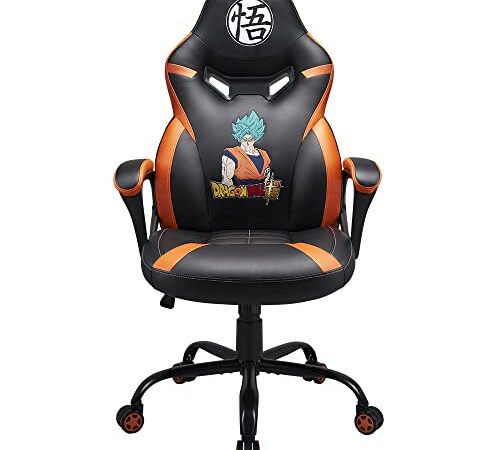 DBZ - Dragon Ball Z - Siège Gamer Junior/Chaise de Bureau Licence Officielle/Fauteuil Gaming Dragon Ball Super Noir