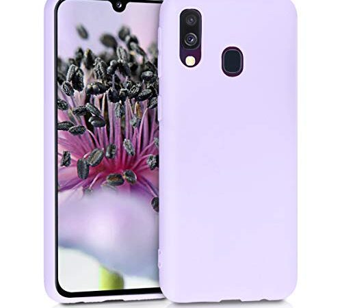 kwmobile Coque Compatible avec Samsung Galaxy A40 - Housse de téléphone Protection Souple en Silicone - Lavande