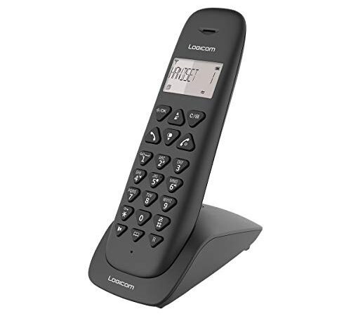 Logicom VEGA 155T - Telephone fixe sans fil - Avec Répondeur - Solo - Téléphones analogiques et dect -Noir