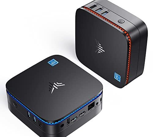 Mini PC Windows 11 Pro, Intel Celeron N5105 jusqu'à 2,9 GHz,16 Go DDR4 512 Go M.2 SSD Micro Ordinateur de Bureau, 4K UHD, WLAN, Bluetooth 4.2, Gigabit Ethernet, HDMI X 2 Mini Ordinateur